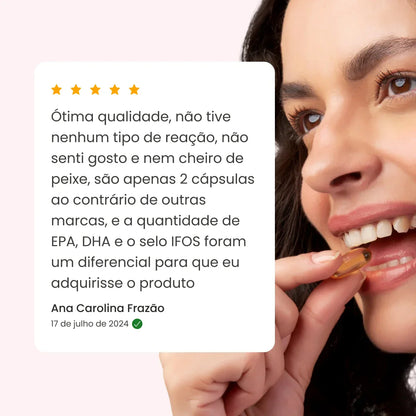 Ômega 3 TG 1000mg rico em EPA DHA com Vitamina E e selo IFOS
